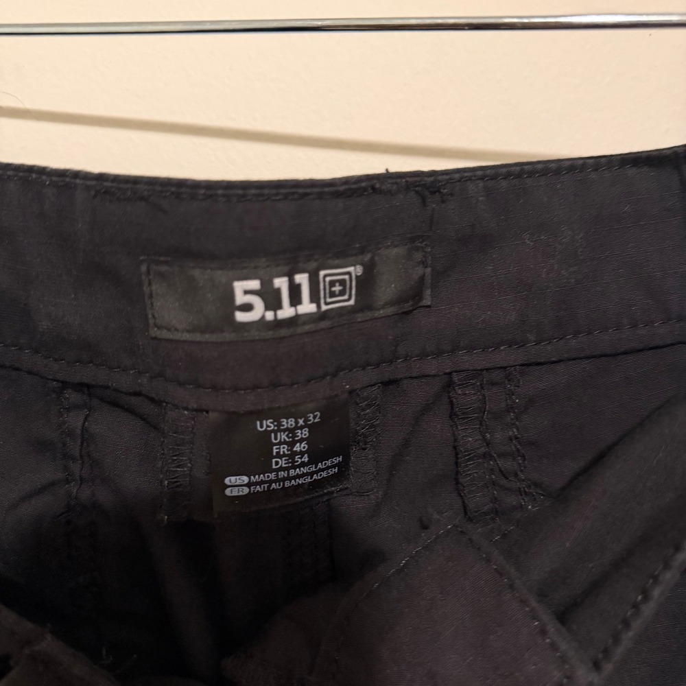 5.11 Tactical Stryke Pants Mens 38x32 Black Flex-Tac Ripstop Cargo Trouser 74369 - Picture 3 of 3